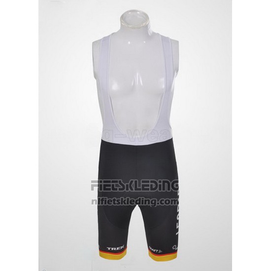 2011 Fietskleding Trek Leqpard Kampioen Duitsland Zwart en Geel Korte Mouwen en Koersbroek